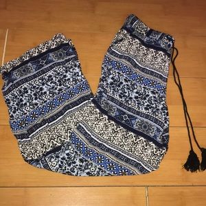 FOREVER 21 Ornate Print Palazzo Pants